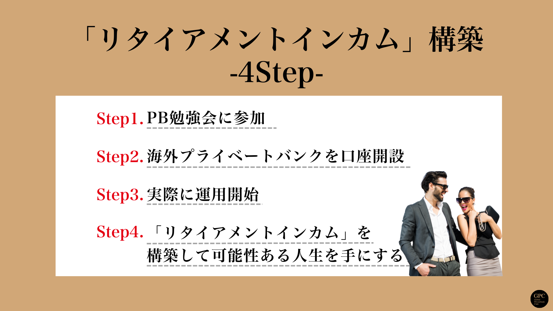 リタイアメントインカム構築-4Step